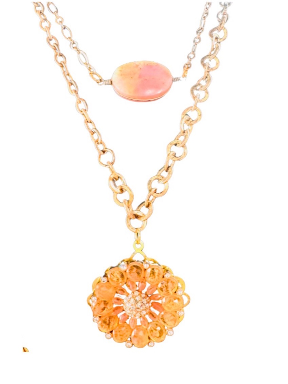 Hand Crafted Australian Mookaite and Flower Pendant Pair